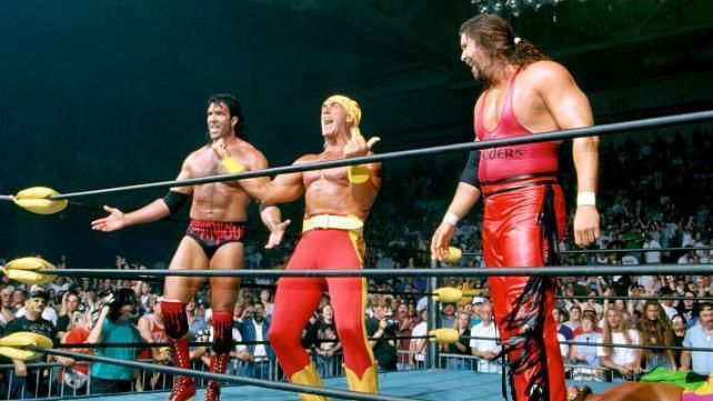 The nWo's third man is revealed to be Hulk Hogan at WCW's Bash at the Beach in 1996.